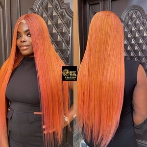 NANO BRAIDED  WIG ON HALF CLOSURE ( TWIST) GOLD MIXED WITH LIGHT PINK 35"